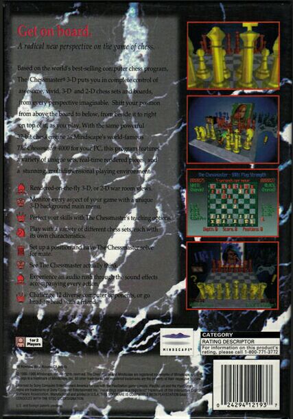 ChessMaster 3-D - Sony PlayStation (Mindscape - 2) video game collectible [Barcode 024294121937] - Main Image 2
