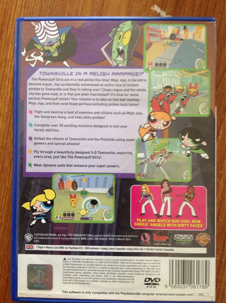 The Powerpuff Girls Relish Rampage Pickled Edition - Sony PlayStation 2 (PS2) (WB Studios - 1) video game collectible [Barcode 5060031061789] - Main Image 2