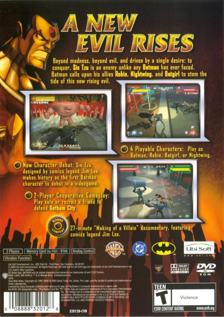 Batman : Rise Of Sin Tzu - Sony PlayStation 2 (PS2) (Ubisoft - 2) video game collectible [Barcode 3307210155504] - Main Image 2