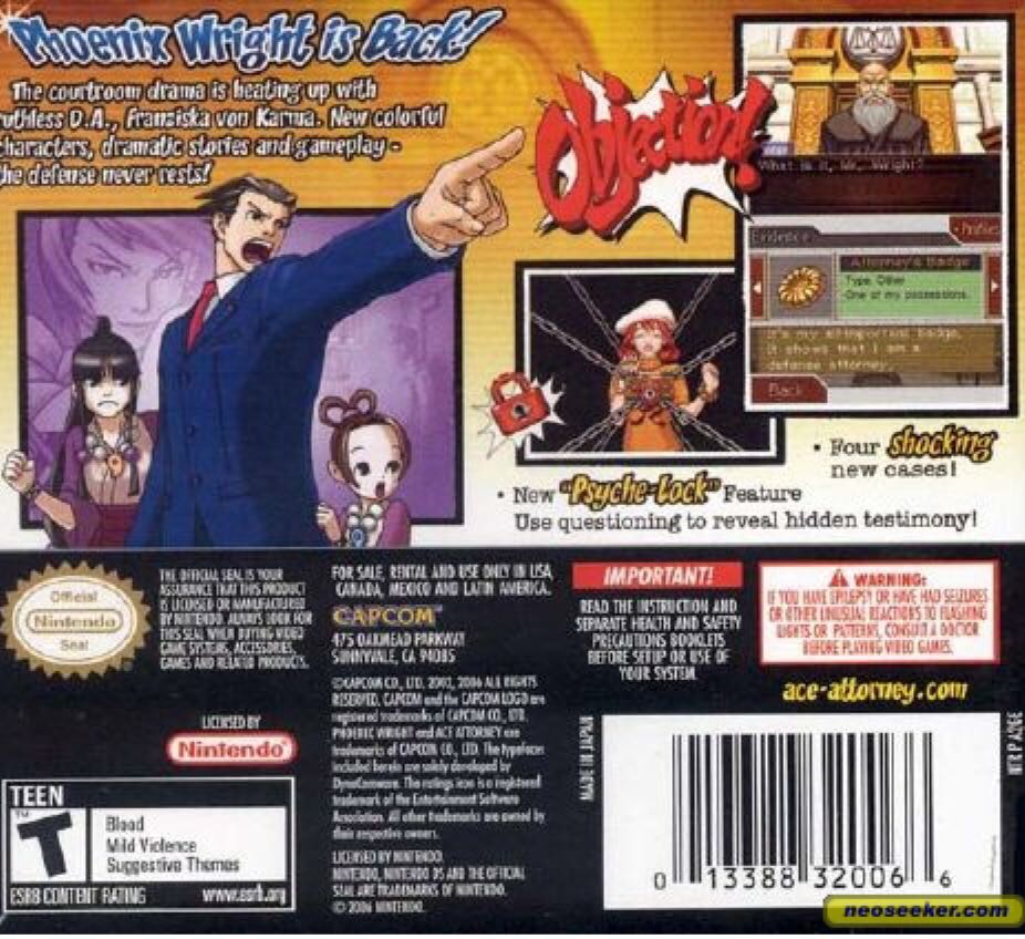 Phoenix Wright Trilogy - Nintendo 3DS video game collectible - Main Image 2