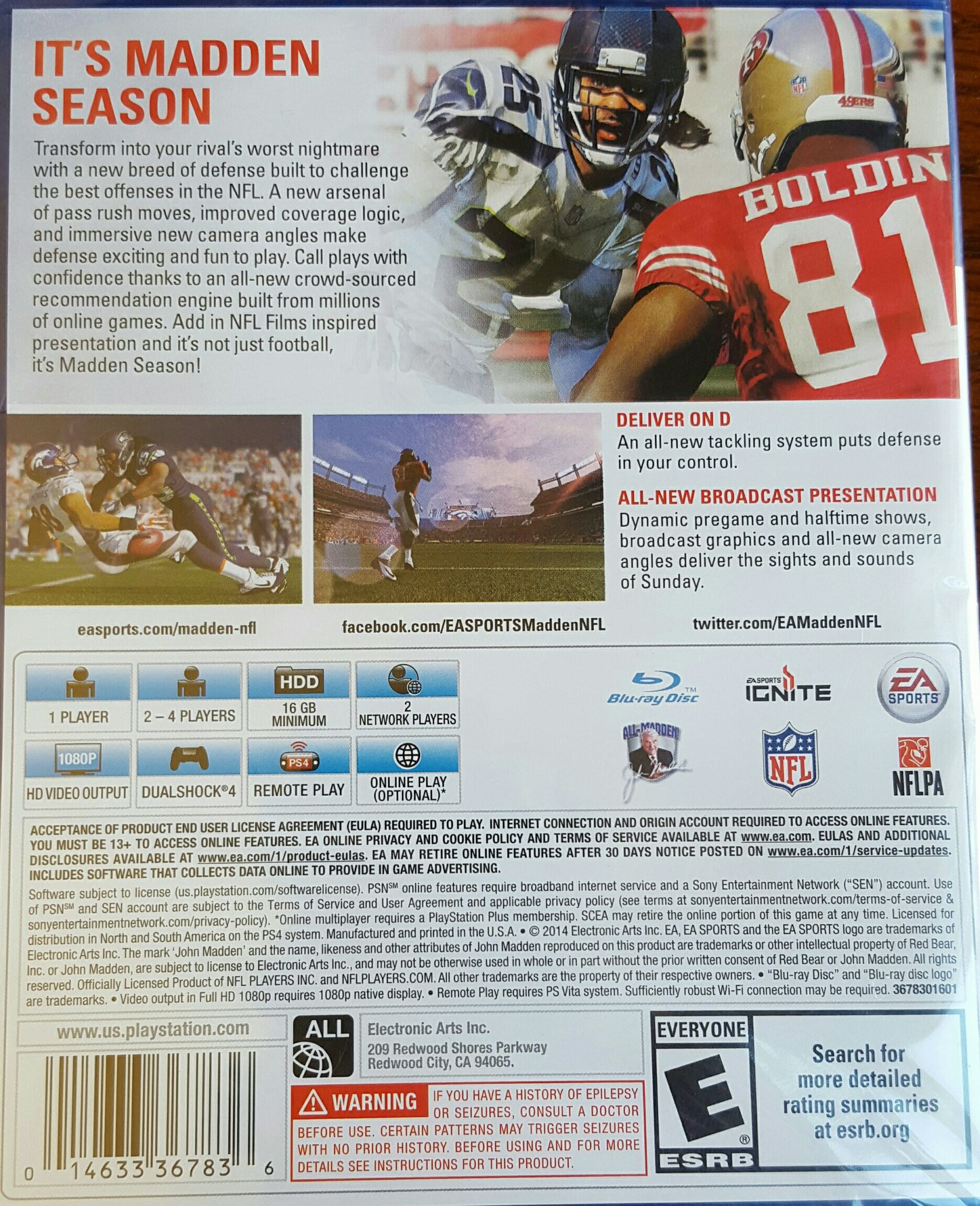 Madden 15 - Sony PlayStation 4 (PS4) video game collectible - Main Image 2