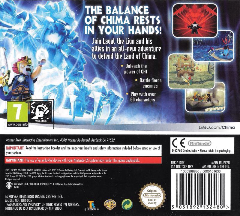 LEGO Legends Of Chima: Laval’s Journey - Nintendo 3DS (Warner Brothers Interactive Entertainment - 1) video game collectible [Barcode 883929319626] - Main Image 2