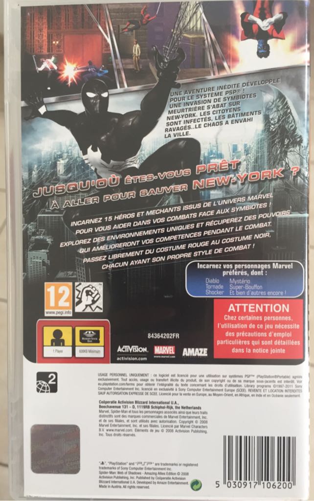 Spider Man Le Regne Des Ombres - Sony PlayStation Portable (PSP) (1) video game collectible - Main Image 2