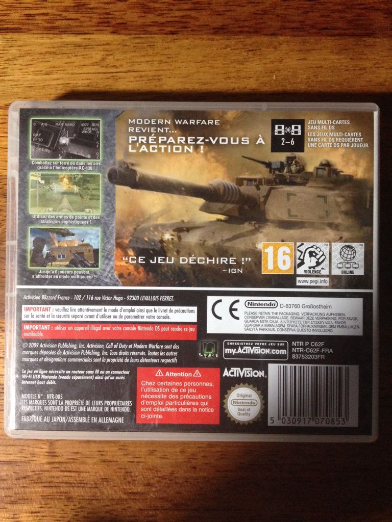 Call of Duty Modern Warfare : Mobilized VideoGames - Nintendo DS video game collectible [Barcode 5030917070853] - Main Image 2