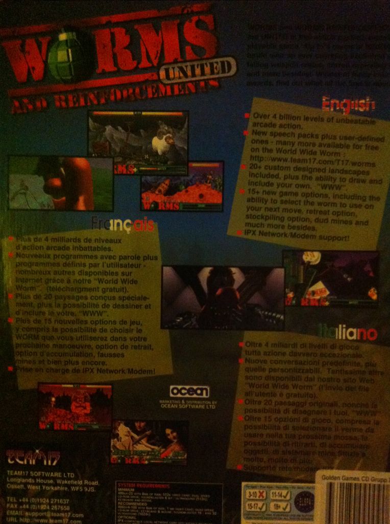 Worms + Reinforcements United amiga - Other video game collectible [Barcode 7330180090090] - Main Image 2