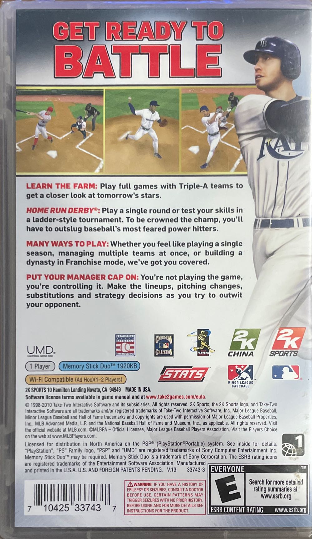 Major League Baseball 2K10 - Sony PlayStation Portable (PSP) (2K Sports) video game collectible [Barcode 710425337437] - Main Image 2