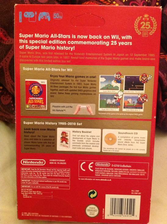 Super Mario All-Stars - 25th Anniversary Edition - Nintendo Wii (Nintendo - 2) video game collectible [Barcode 045496369545] - Main Image 2