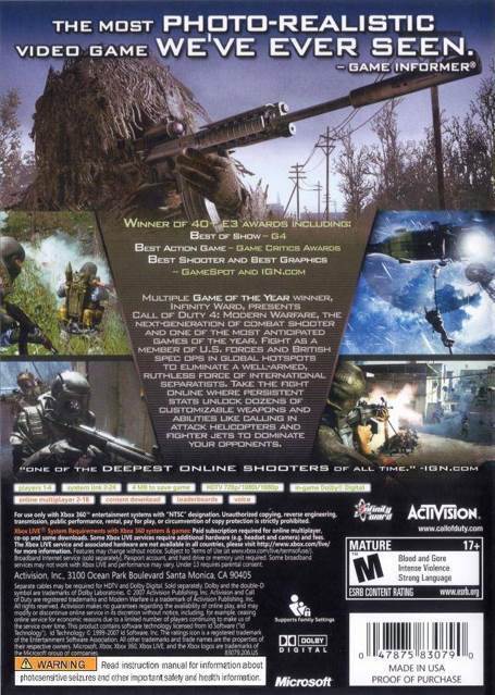 Call Of Duty - Modern Warfare (Reflex Edition) - Nintendo Wii (Activision - 2) video game collectible [Barcode 5030917070891] - Main Image 2
