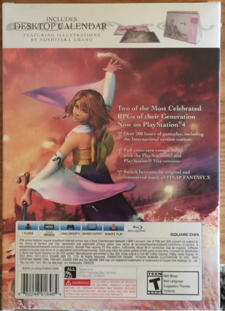 Final Fantasy X/X-2 HD Remaster Limited Edition - Sony PlayStation 4 (PS4) (Square Enix - 1) video game collectible [Barcode 662248916484] - Main Image 2
