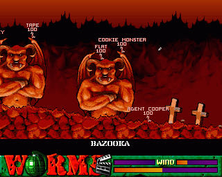 Worms: The Director’s Cut (AGA) - Commodore Amiga (Ocean) video game collectible - Main Image 3