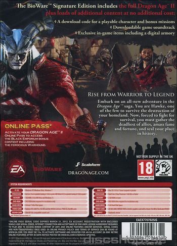 Dragon Age II: Bioware Signature Edition - Sony PlayStation 3 (PS3) (Electronic Arts/EA Games - 1) video game collectible [Barcode 014633195286] - Main Image 2
