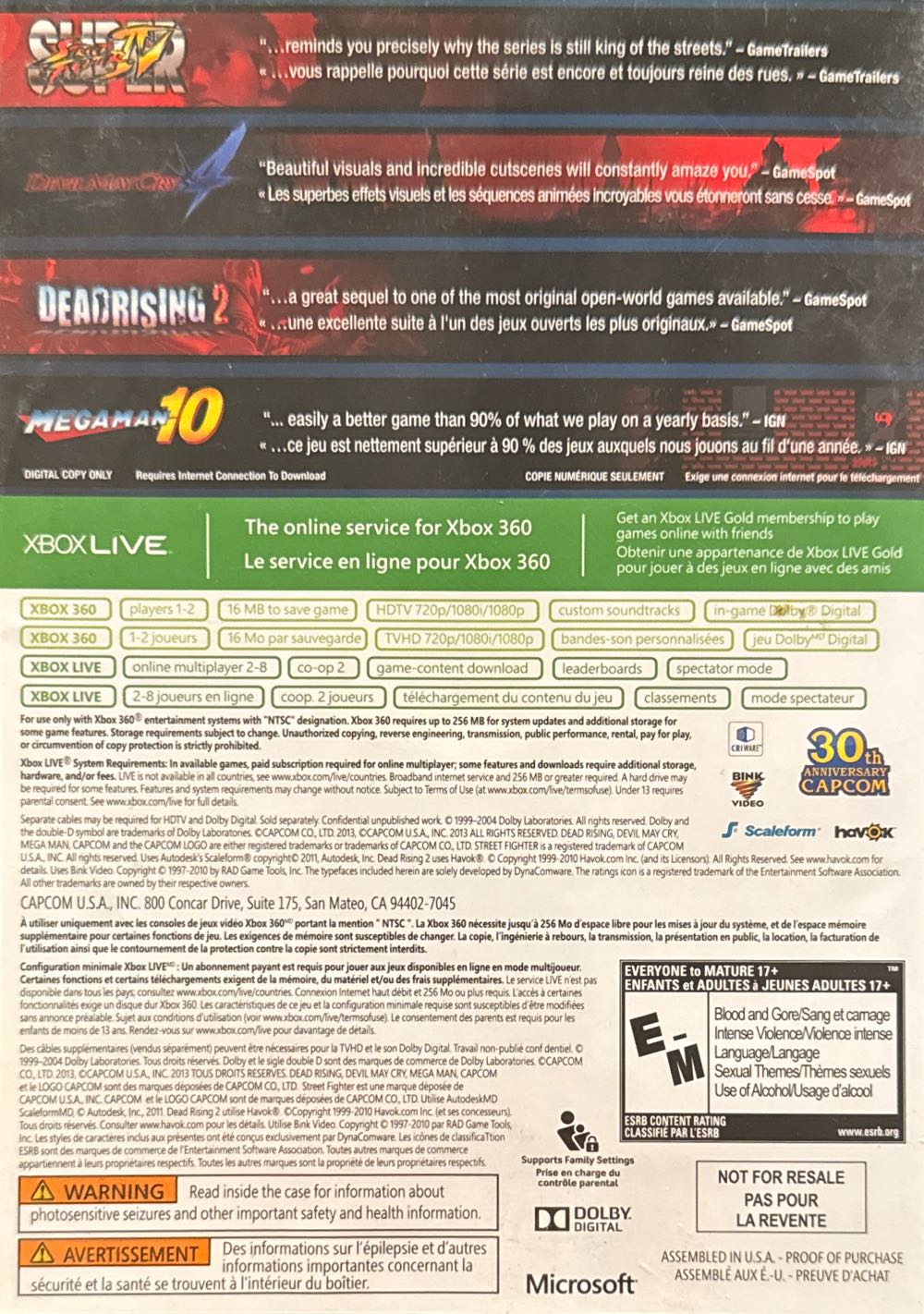 Capcom Essentials - Microsoft Xbox 360 (Capcom - 2) video game collectible - Main Image 2