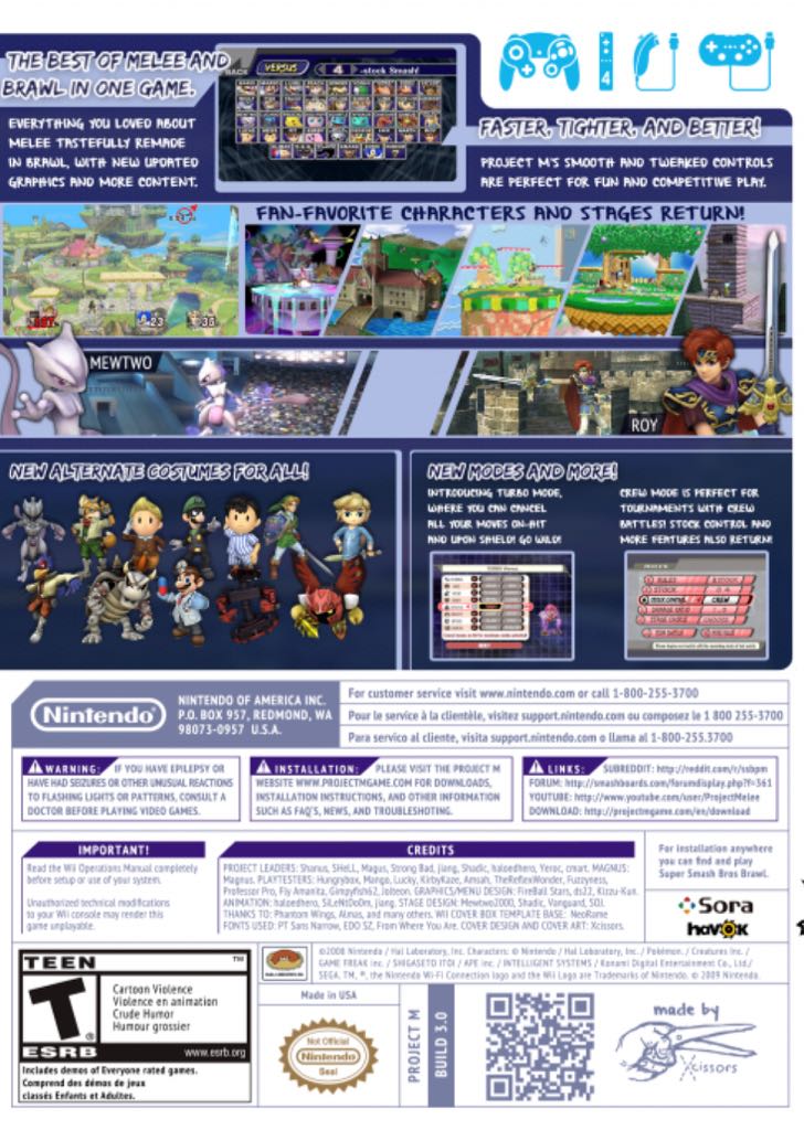 Super Smash Bros. Project M - Nintendo Wii video game collectible - Main Image 2