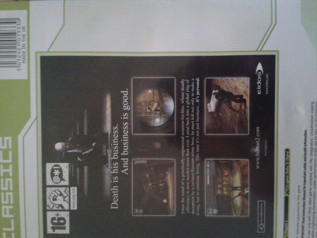 Hitman 2: Silent Assasin - Microsoft Xbox (Eidos - 1) video game collectible [Barcode 5032921019330] - Main Image 2