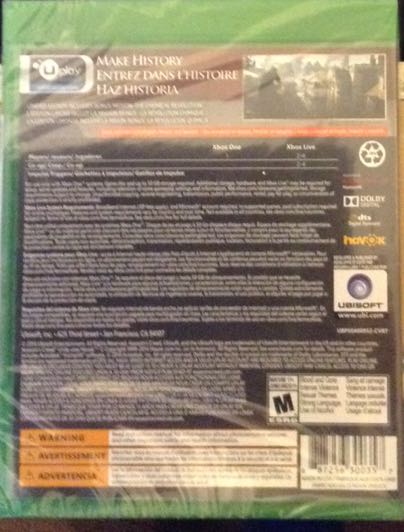 Assassin’s Creed: Unity - Microsoft Xbox One (Ubisoft - 1) video game collectible [Barcode 887256300357] - Main Image 2