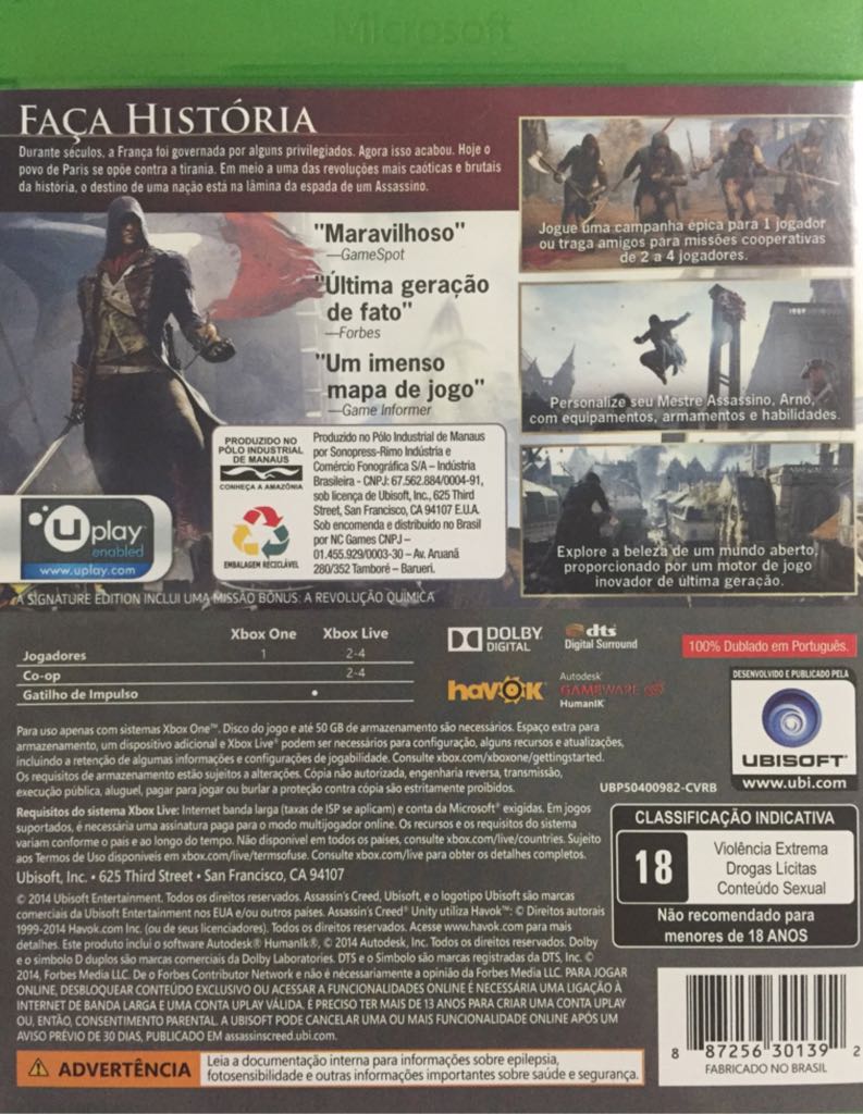 Assassin’s Creed Unity - Microsoft Xbox One (Ubsoft) video game collectible - Main Image 2