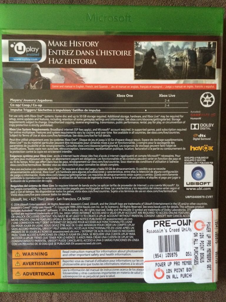 Assassins Creed Unity - Microsoft Xbox One (Ubisoft - 1) video game collectible - Main Image 2