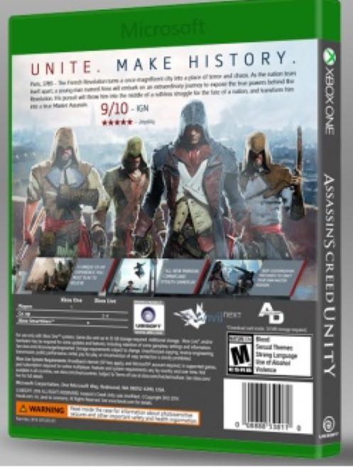 Assassins Creed Unity - Microsoft Xbox One (Ubisoft) video game collectible - Main Image 2