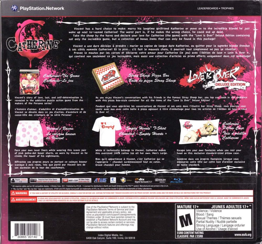 Catherine: Love Is Over Deluxe Edition - Sony PlayStation 3 (PS3) (Atlus - 1) video game collectible [Barcode 730865001408] - Main Image 4