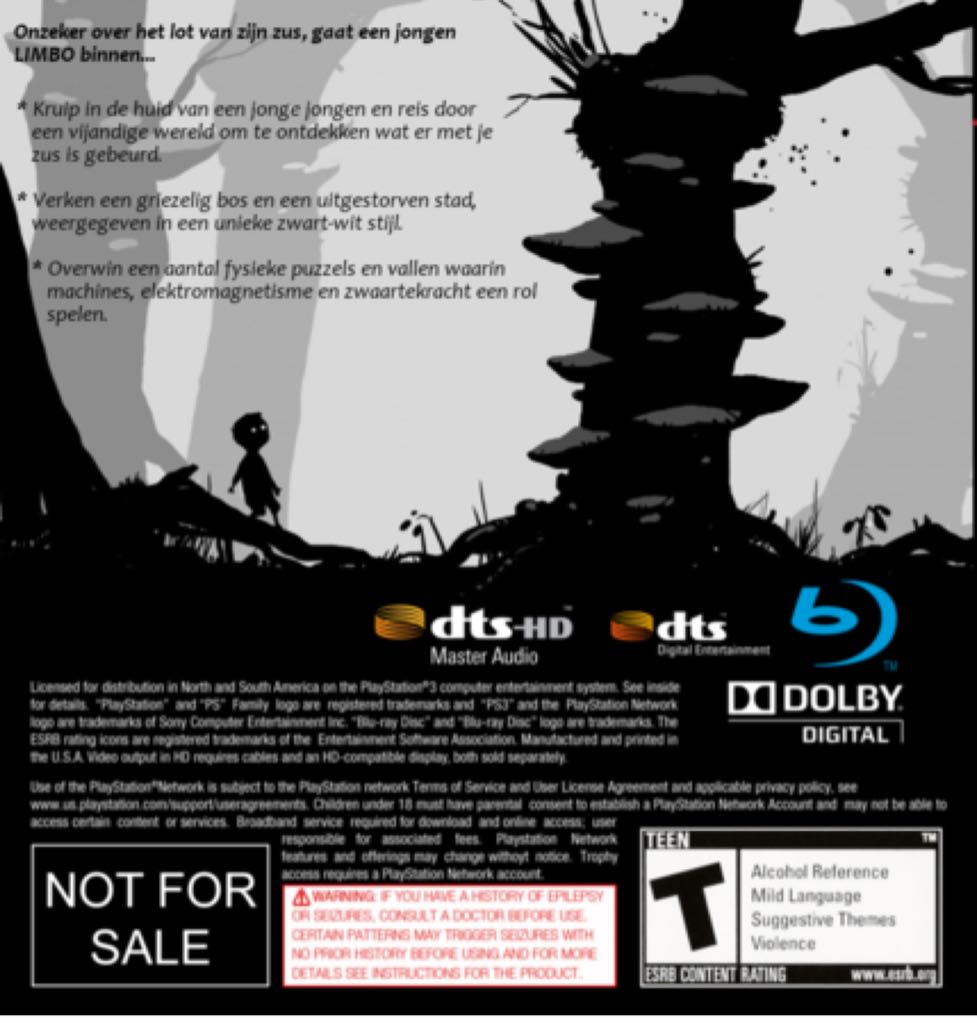 LIMBO - Sony PlayStation Vita (PS Vita) video game collectible - Main Image 2