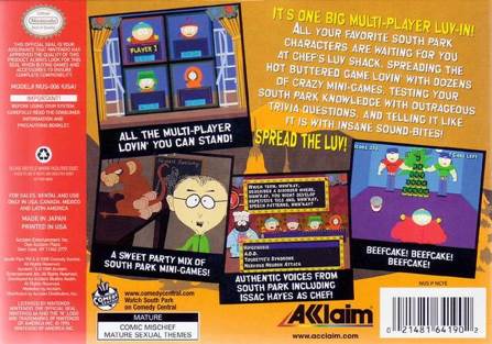 N64 - South Park Chefs Luv Shack - Nintendo 64 (N64) (Acclaim Entertainment - 4) video game collectible [Barcode 021481641902] - Main Image 2