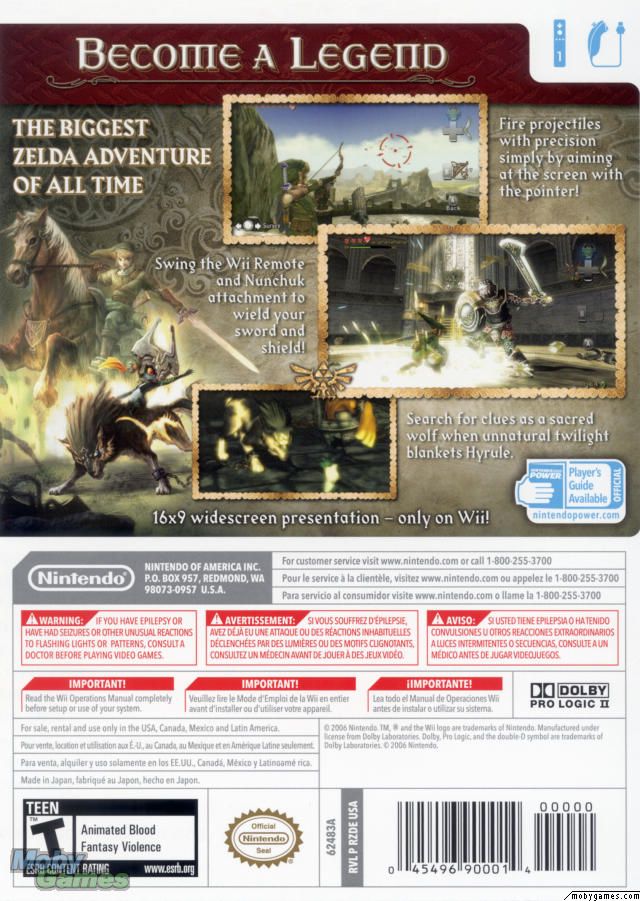 The Legend Of Zelda Twlight Princess - Nintendo Wii video game collectible - Main Image 2