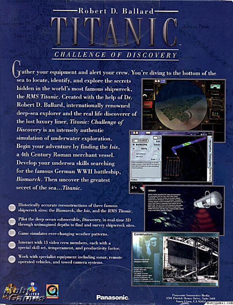 Titanic Challenge Of Discovery - PC (1) video game collectible - Main Image 2