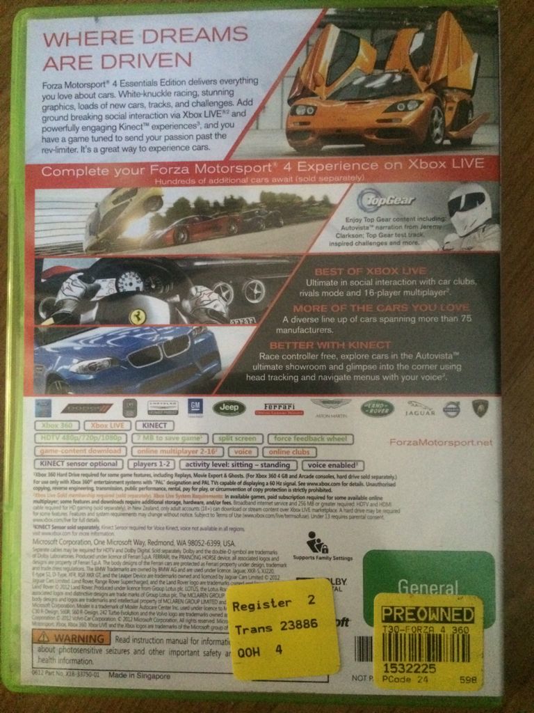 Forza Motorsports 4 - Microsoft Xbox 360 video game collectible - Main Image 2