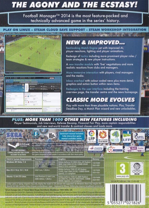 Football Manager 2014 - PC (Sega - 1) video game collectible [Barcode 5055277021833] - Main Image 2