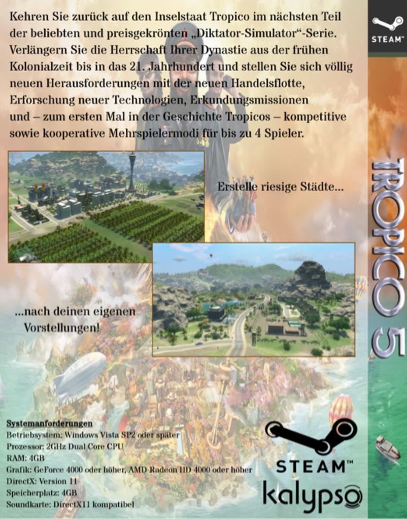 Tropico 5 - Valve Steam (Kalypso Media Digital) video game collectible - Main Image 2