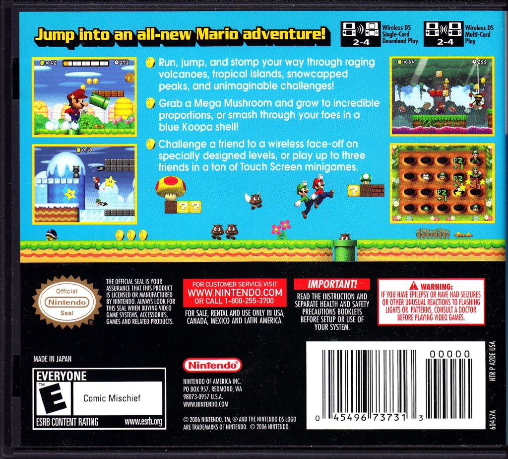 New Super Mario Bros DS - Nintendo DS (Nintendo of America Inc. - 1-2) video game collectible - Main Image 2