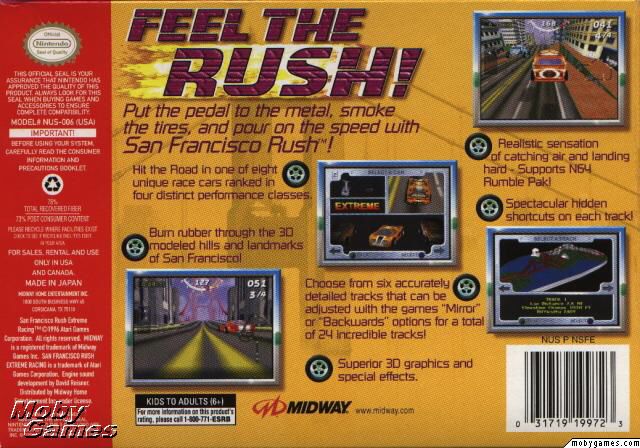 SanFrancisco Rush - Nintendo 64 (N64) video game collectible - Main Image 2
