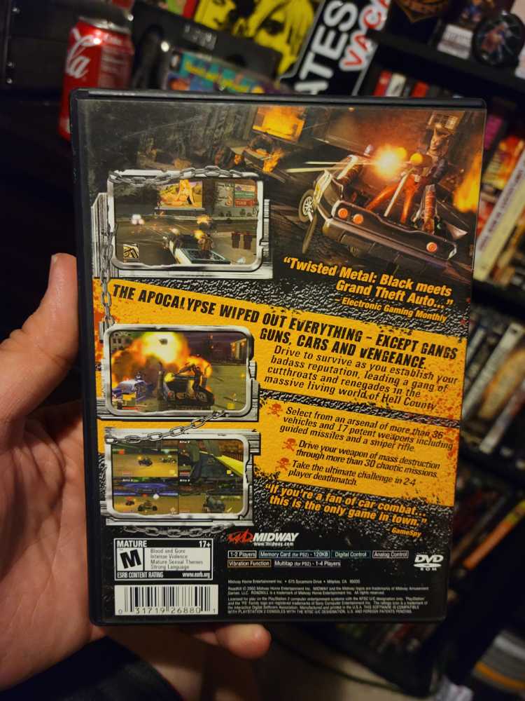 Road Kill - Sony PlayStation 2 (PS2) (Midway - 1-2) video game collectible [Barcode 031719268801] - Main Image 2