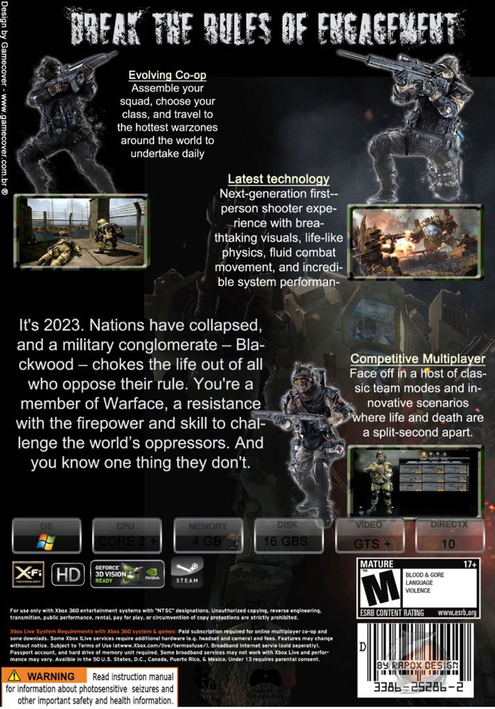 Warface - Microsoft Xbox 360 video game collectible - Main Image 2