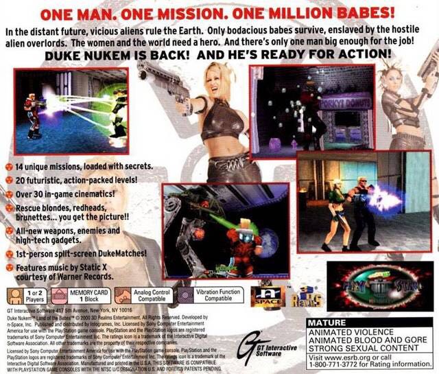 Duke Nukem: Land of the Babes - Sony PlayStation (GT Interactive - 2) video game collectible [Barcode 742725209268] - Main Image 2