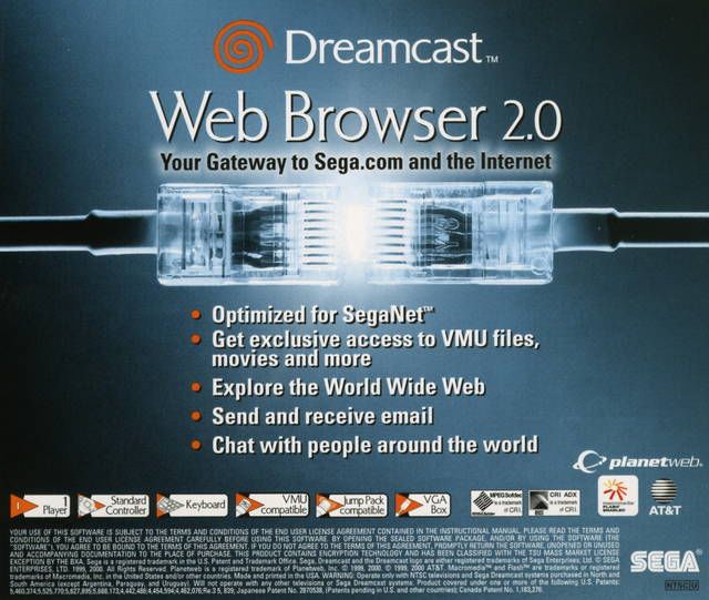 Dreamcast Web Browser - Sega Dreamcast video game collectible - Main Image 2
