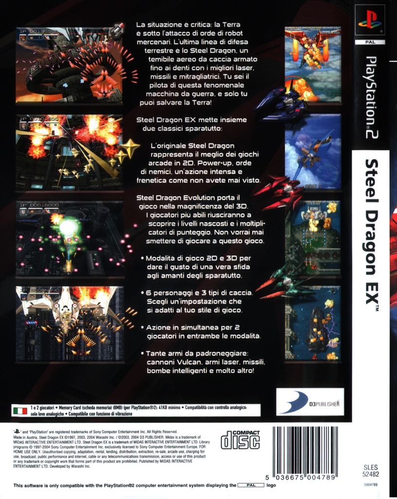 Steel Dragon EX - Sony PlayStation 2 (PS2) (Midas Interactive Entertainment - 1-2) video game collectible [Barcode 5036675004758] - Main Image 2