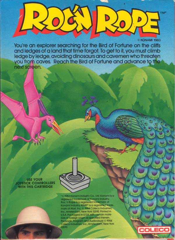 Roc N Rope - Atari 2600 (Coleco) video game collectible - Main Image 2