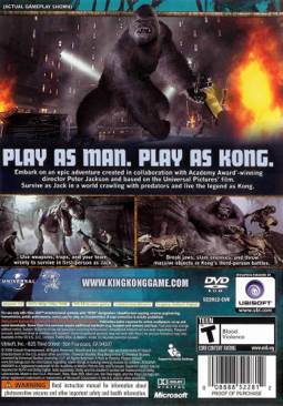 Peter Jackson’s King Kong - Microsoft Xbox 360 (Ubisoft - 1) video game collectible [Barcode 3307210240149] - Main Image 2