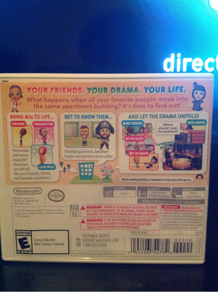 Tomodachi life - Nintendo 3DS (1) video game collectible - Main Image 2
