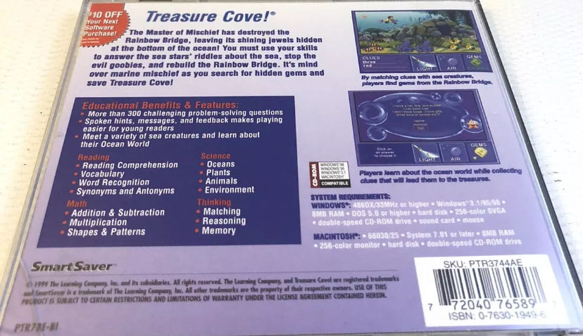 Treasure Cove - PC (The Learning Company - 1) video game collectible - Main Image 2