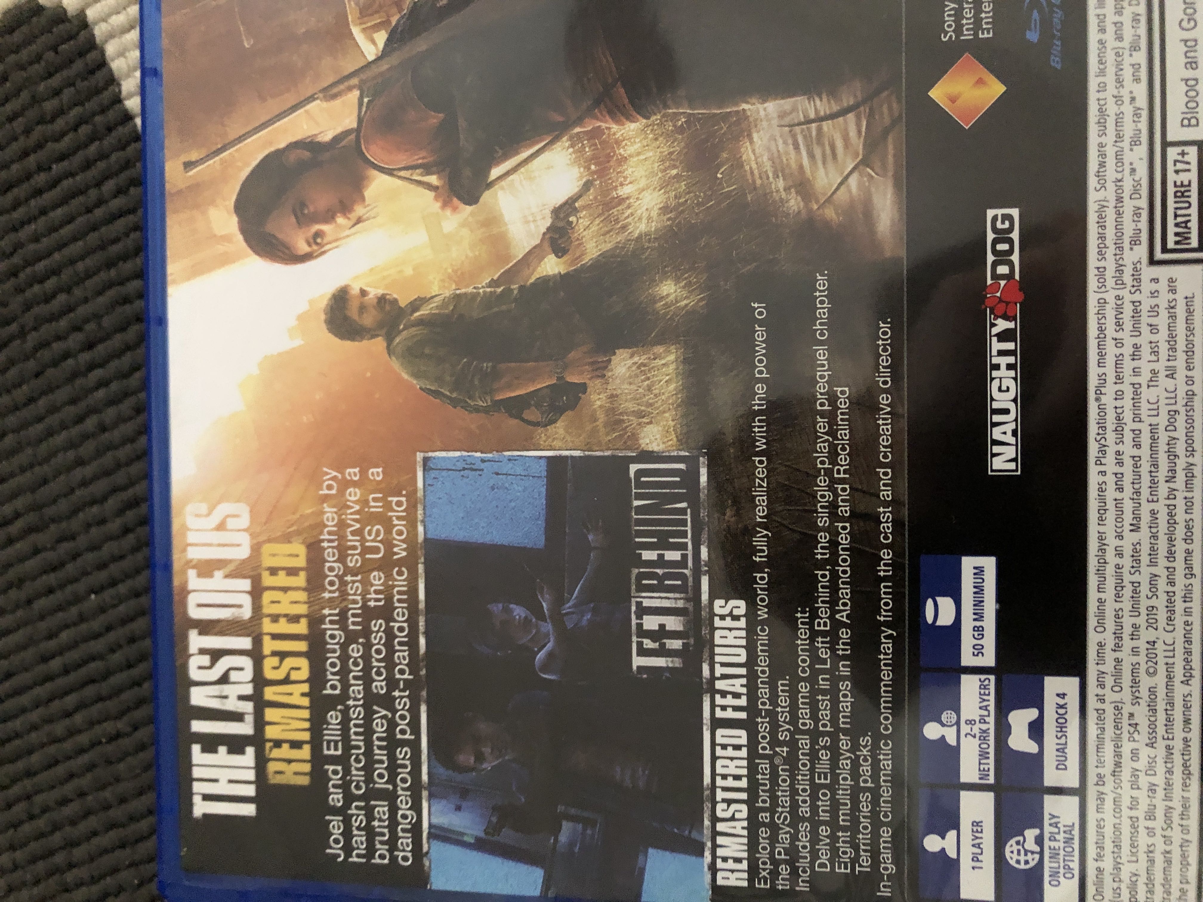 Last Of Us Remastered, The - Sony PlayStation 4 (PS4) (Naughty Dog) video game collectible - Main Image 2
