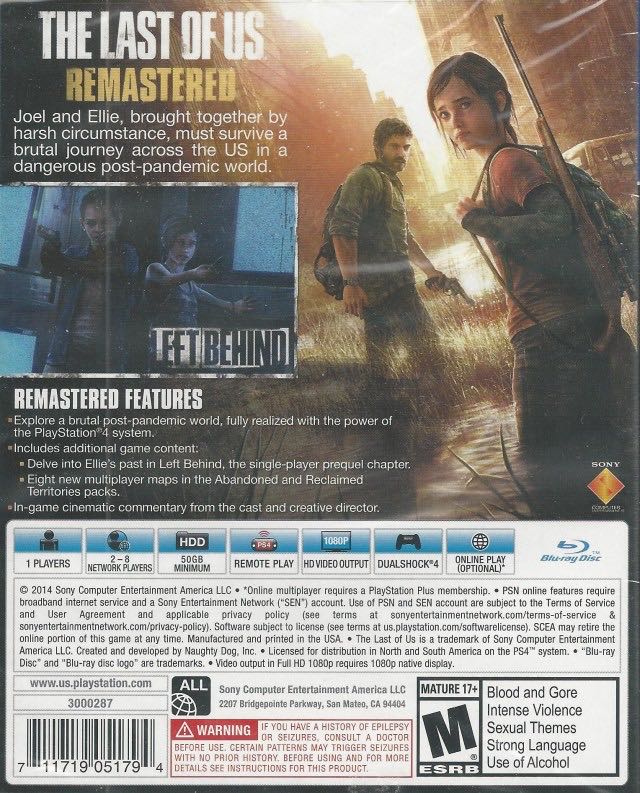The Last Of Us Remastered - Sony PlayStation 4 (PS4) (Sony Computer Entertainment - 18) video game collectible - Main Image 2