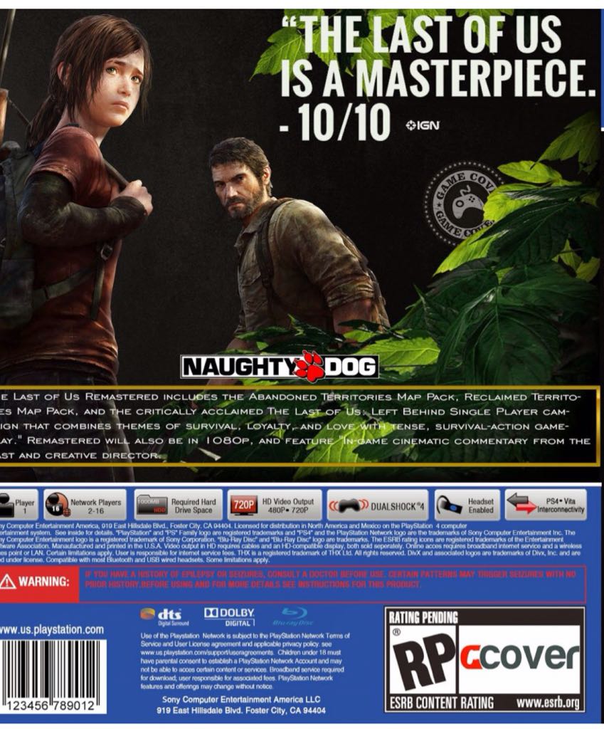 The Last Of Us Remastered - Sony PlayStation 4 (PS4) video game collectible - Main Image 2