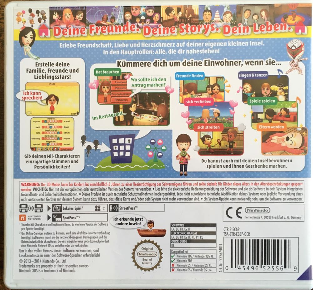 Tomodachi Life - Nintendo 3DS (Nintendo - 1) video game collectible [Barcode 045496525569] - Main Image 2