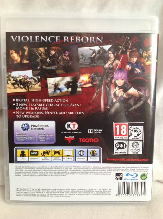 Ninja Gaiden 3 Razor’s Edge - Sony PlayStation 3 (PS3) (Tecmo - 1) video game collectible [Barcode 5060073309795] - Main Image 2