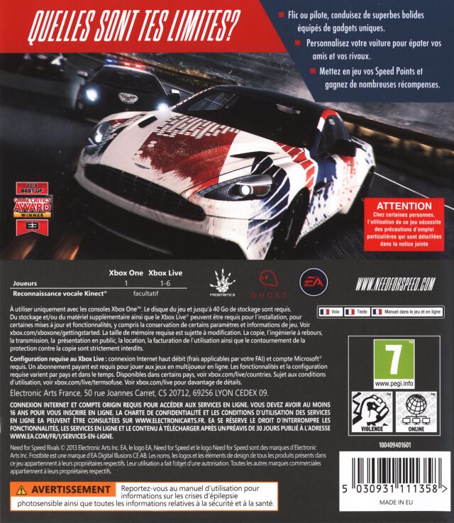 Need for Speed: Rivals Limited Edition - Sony PlayStation 3 (PS3) (Electonic Arts - 1) video game collectible [Barcode 5030939112715] - Main Image 2