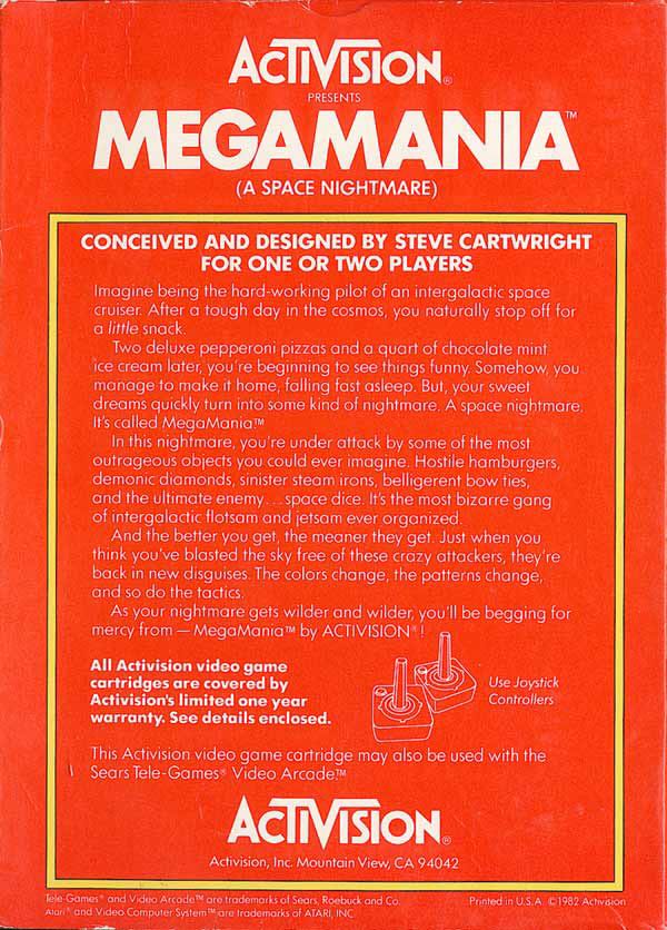 MegaMania - Atari 2600 (Activision) video game collectible - Main Image 2