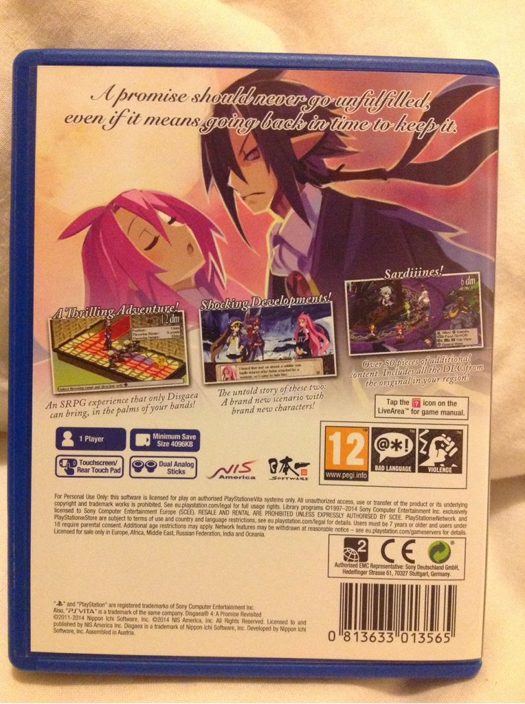 Disgaea 4: A Promise Revisited - Sony PlayStation Vita (PS Vita) (NIS America - 1) video game collectible [Barcode 813633013565] - Main Image 2