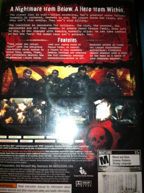 Gears Of War - Microsoft Xbox 360 video game collectible - Main Image 2